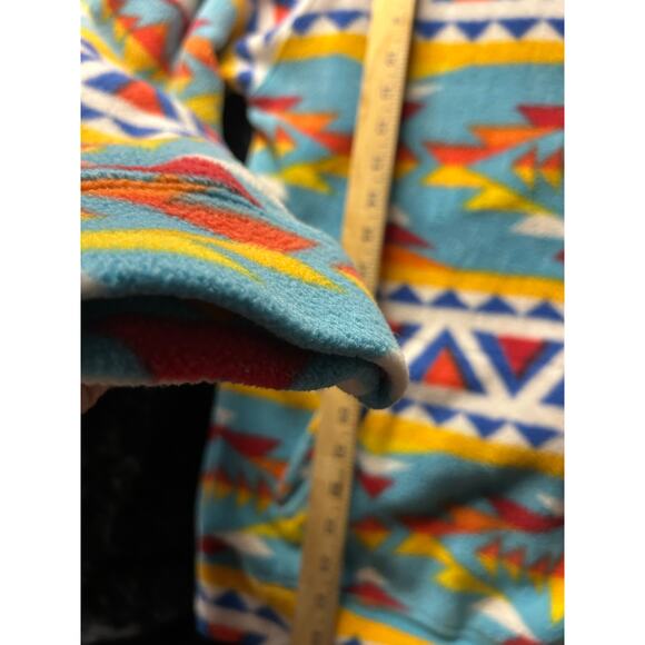 Massive Outdoors Medium Aztec Print Fleece Hoodie Pullover - Picture 5 of 5